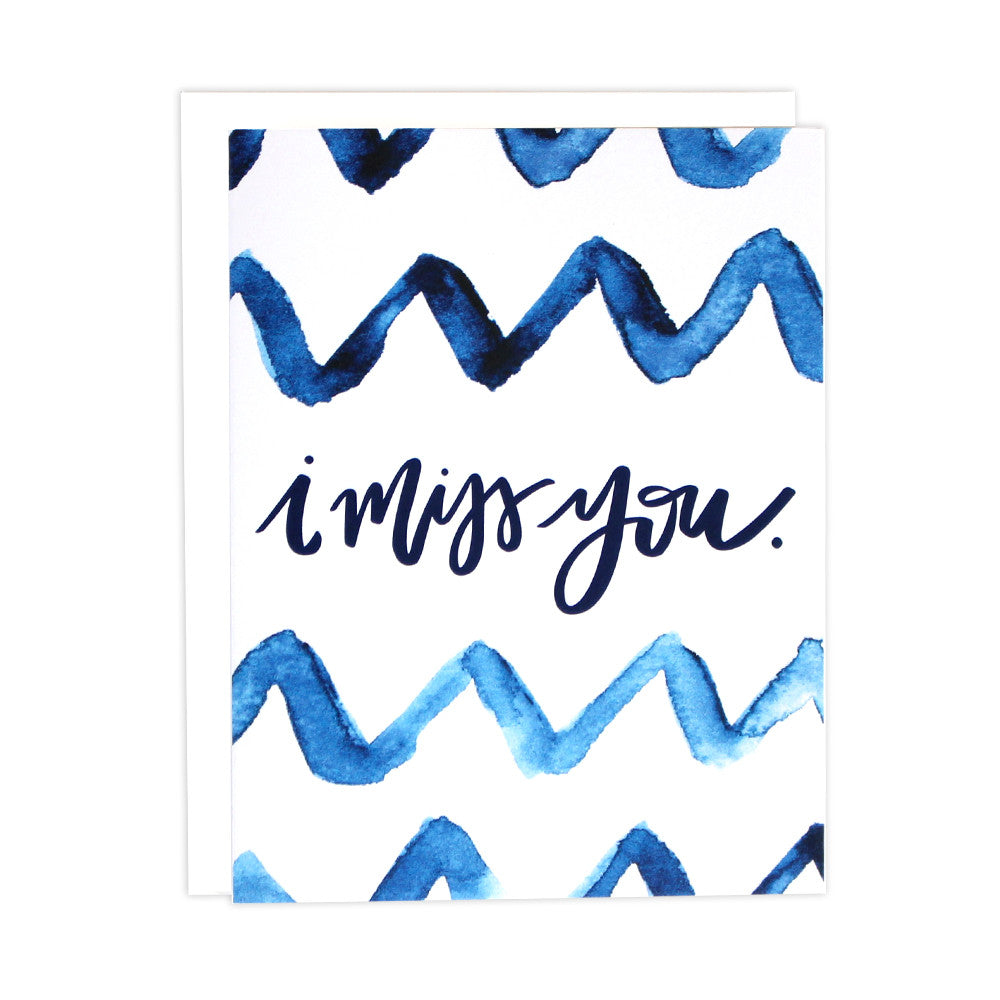 Miss You Indigo Card